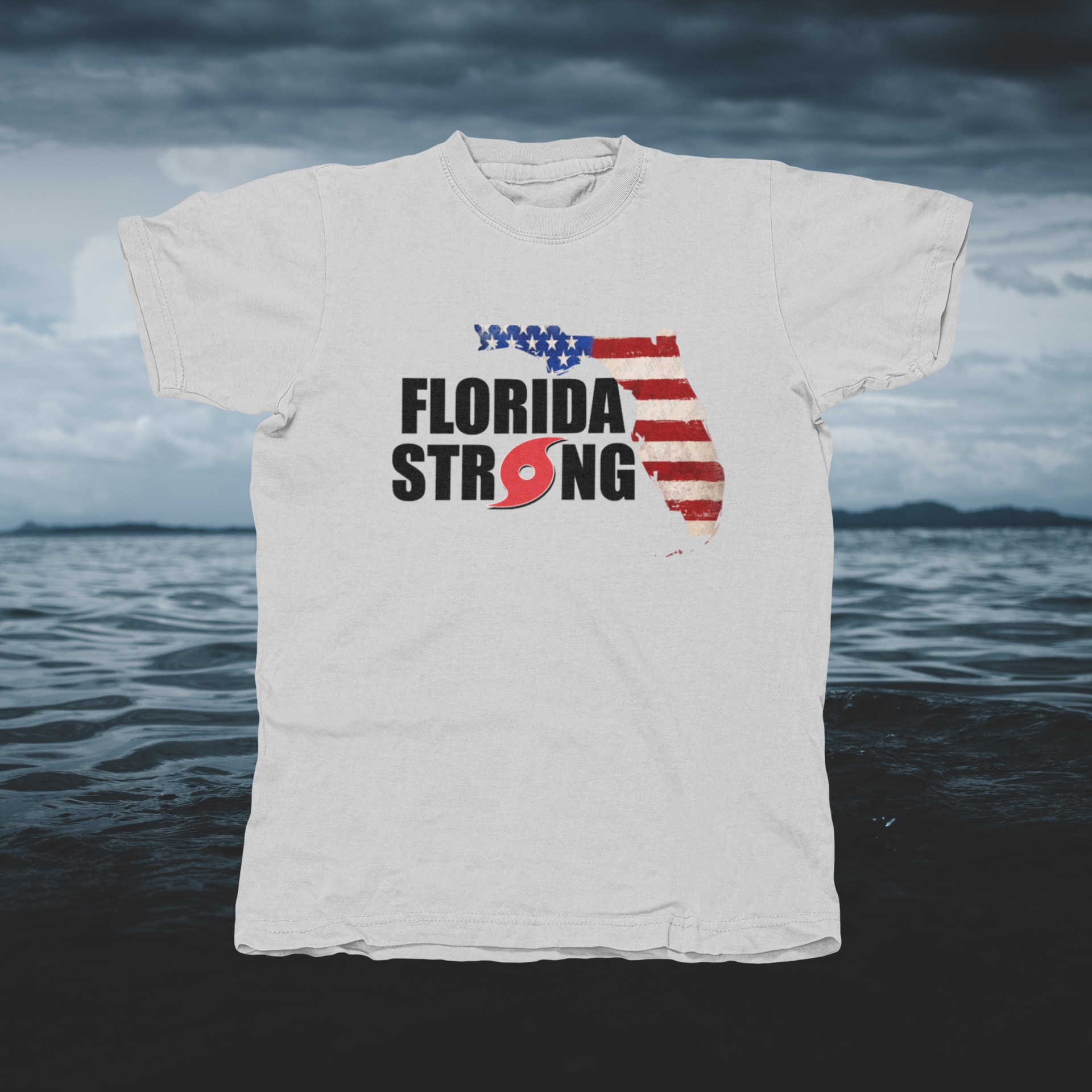 Florida Strong With American Flag In State Of Florida