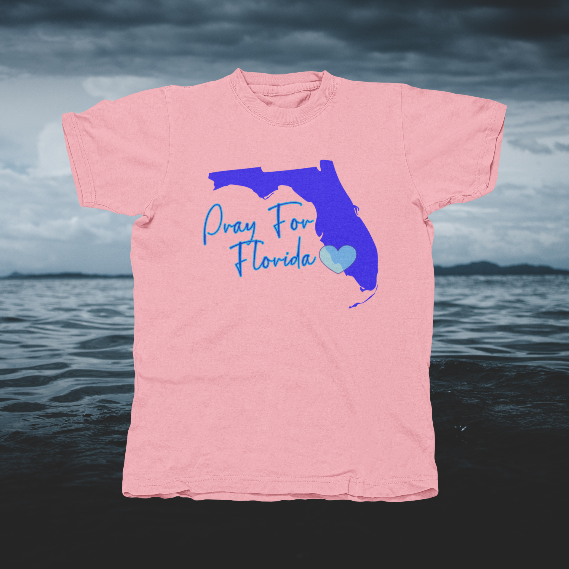 Pray for Florida - Blue - front of tee