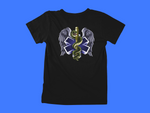 Load image into Gallery viewer, EMS Winged Serpent And Staff - back of tee
