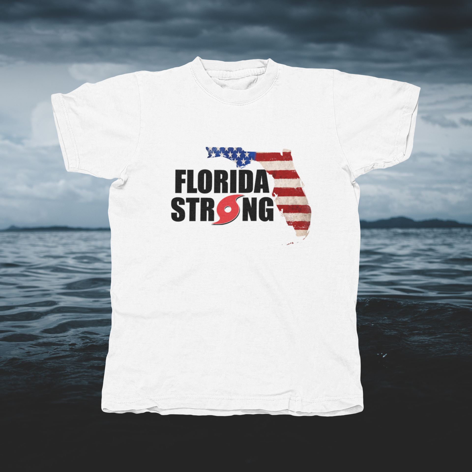 Florida Strong With American Flag In State Of Florida