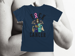 Load image into Gallery viewer, F&amp;CK CANCER - Black Letters - back of tee
