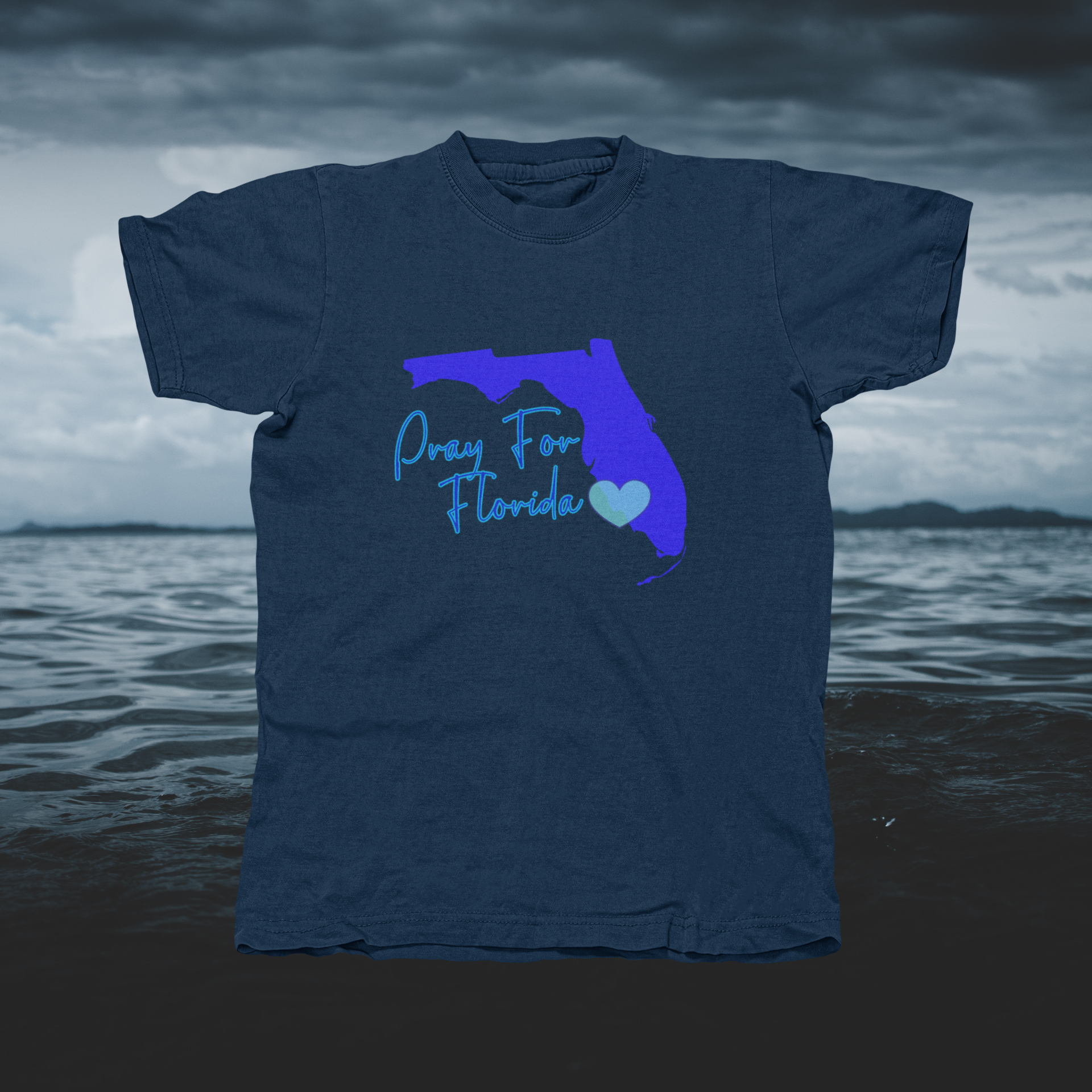 Pray for Florida - Blue - front of tee