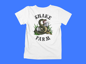 Snake Farm Custom Design - Black Letters - back of tee