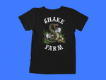 Load image into Gallery viewer, Snake Farm Custom Design - White Letters - back of tee
