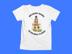 Load image into Gallery viewer, BDSF Female Firefighter - Black Letters - back of tee
