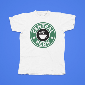 Central Perk Round Design - front of tee